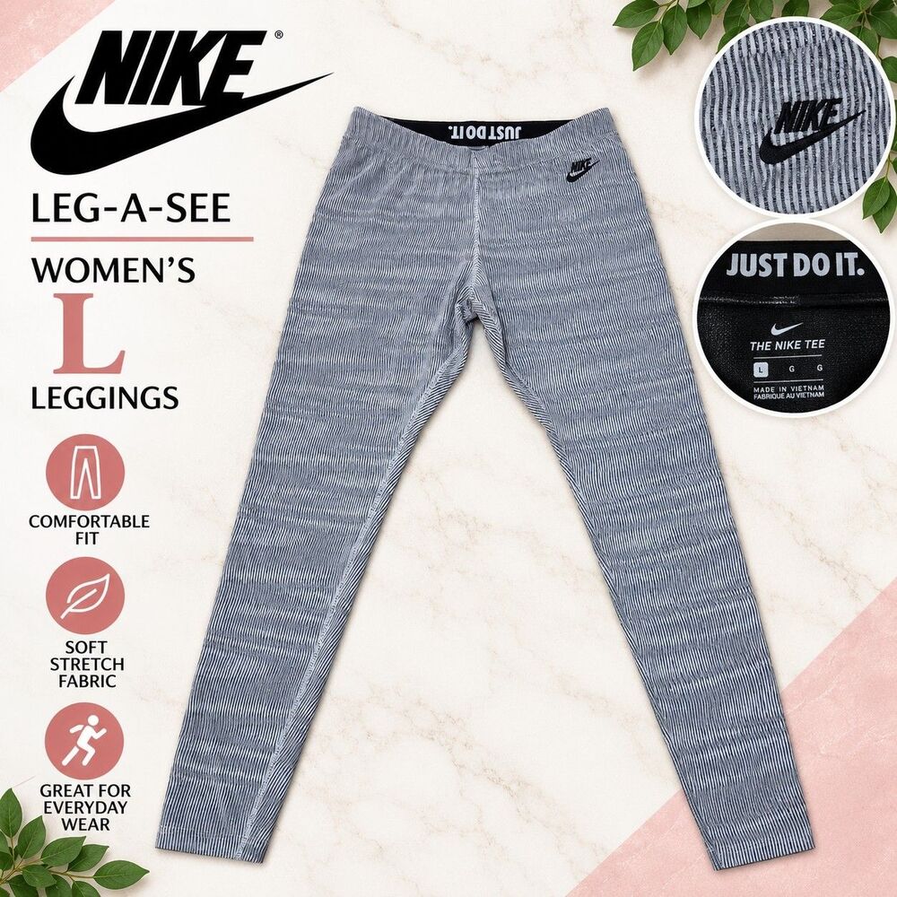 Nike Leg-A-See JDI Women's L Gray Carbon Heather Leggings AH2008-091